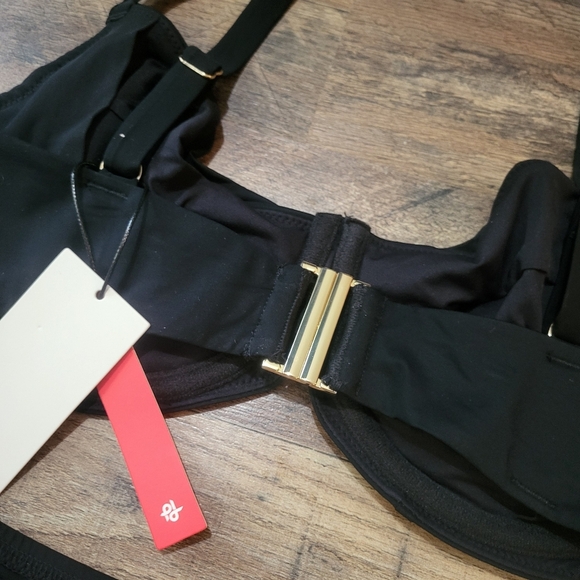 Popilush Women's Black 2-Piece Ruched Shapewear Tummy Control Swimsuit Set  L - Picture 12 of 12